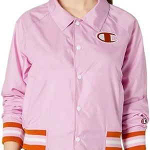 Champion pink women's varsity jacket